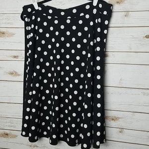 Last 2XL left!! Black & White Polka Dot Skirt